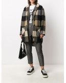 check pattern cardi-coat