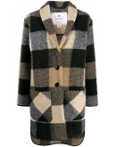 check pattern cardi-coat