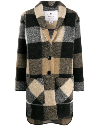 check pattern cardi-coat