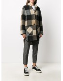 check pattern cardi-coat