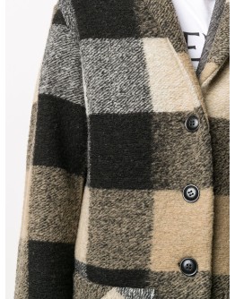check pattern cardi-coat