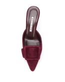 pointed toe buckle mules