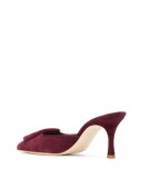 pointed toe buckle mules