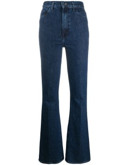 high-waisted bootcut jeans