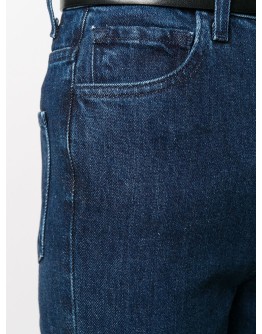 high-waisted bootcut jeans