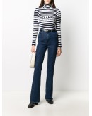 high-waisted bootcut jeans