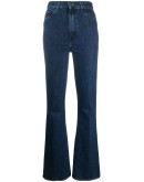 high-waisted bootcut jeans