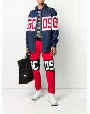 long-sleeved logo denim jacket