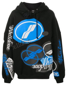 logo print hoodie