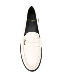 monogram plaque loafers