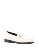 monogram plaque loafers