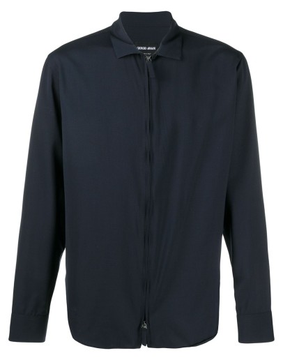 zipped wool shirt