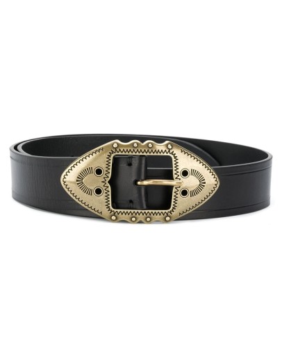 engraved-buckle belt