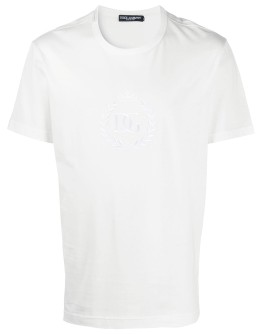 logo-embroidered T-shirt