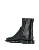 structured leather ankle boots