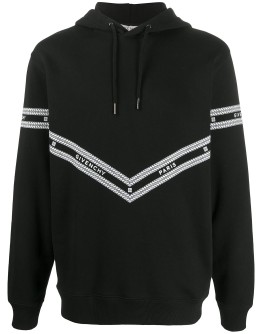 chain print hoodie