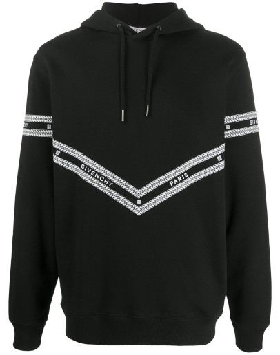 chain print hoodie