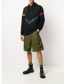 chain print detail hoodie