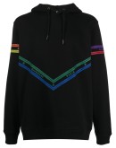 chain print detail hoodie