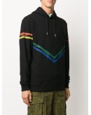 chain print detail hoodie