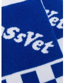 check logo knit socks