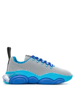 logo strap lace-up trainers