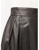 pleat-detail A-line skirt