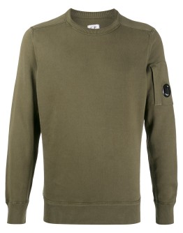 logo patch crew neck sweatshirt 