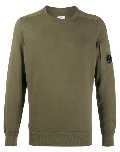 logo patch crew neck sweatshirt 