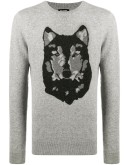 wolf print jumper