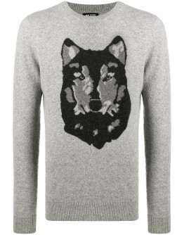 wolf print jumper
