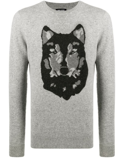 wolf print jumper