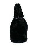 Scarlet faux-fur bucket bag