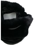 Scarlet faux-fur bucket bag