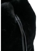 Scarlet faux-fur bucket bag
