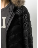 faux-fur trimmed hood puffer coat