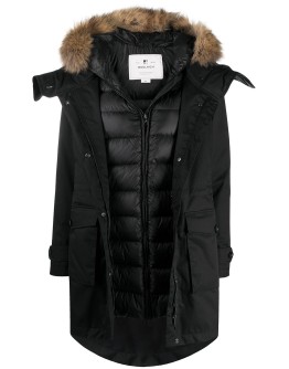 faux-fur trimmed hood puffer coat