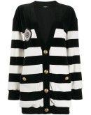 striped knit cardigan