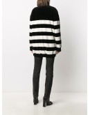 striped knit cardigan