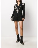 beaded double-breasted blazer