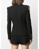 beaded double-breasted blazer