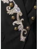 beaded double-breasted blazer