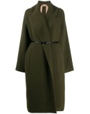 belted-waist oversize coat