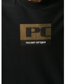 long-sleeved metallic logo T-shirt