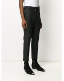 pinstriped tailored trousers