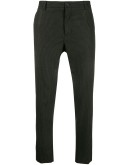 pinstriped tailored trousers