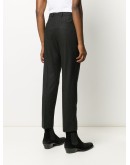 pinstriped tailored trousers