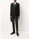 pinstriped tailored trousers