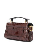 crocodile-effecte mini tote bag