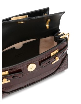 crocodile-effecte mini tote bag